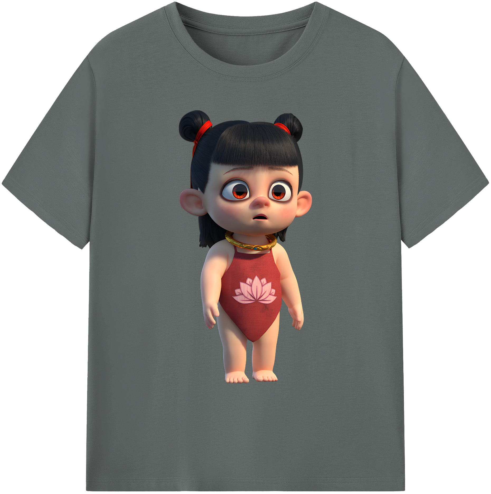 （画像用） Ne Zha 2 ナタ 魔童の大暴れ 綿100％ メンズ半袖Tシャツ｜肌触りやわらか＆通気性